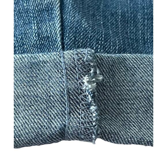 STYLE & CO. HIGH-RISE STRAIGHT CUFFED LEG JEAN CAPRIS, WOMENS, 12, DENIM BLUE - Picture 8 of 11